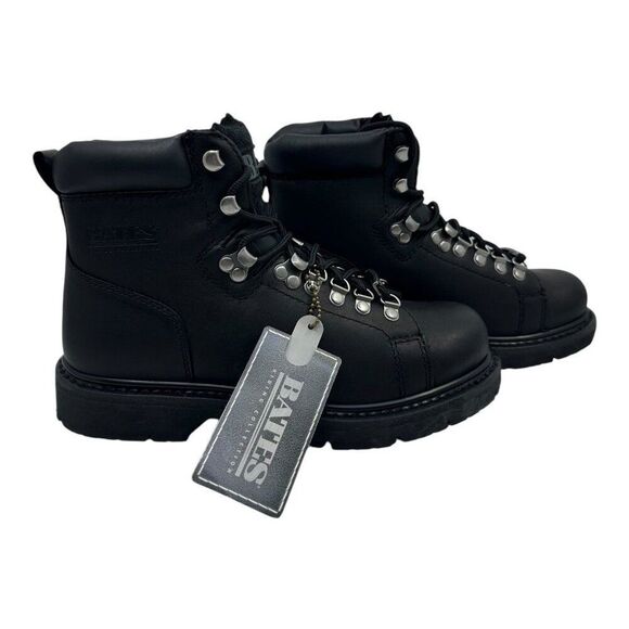 Bates Mens‎ Black Leather Oil-Resistant Motocycle Boots Sz. 7 Wide E44102 Canyon main image 8